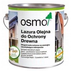OSMO Lazura Olejna do Ochrony Drewna 2,5l Perłowy Szary 906+pędzel gratis